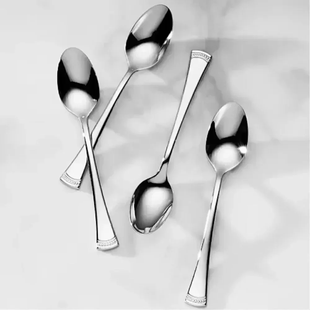 NWT Lenox Portola Cocktail Spoons, Set of 4 - Metallic and Stainless